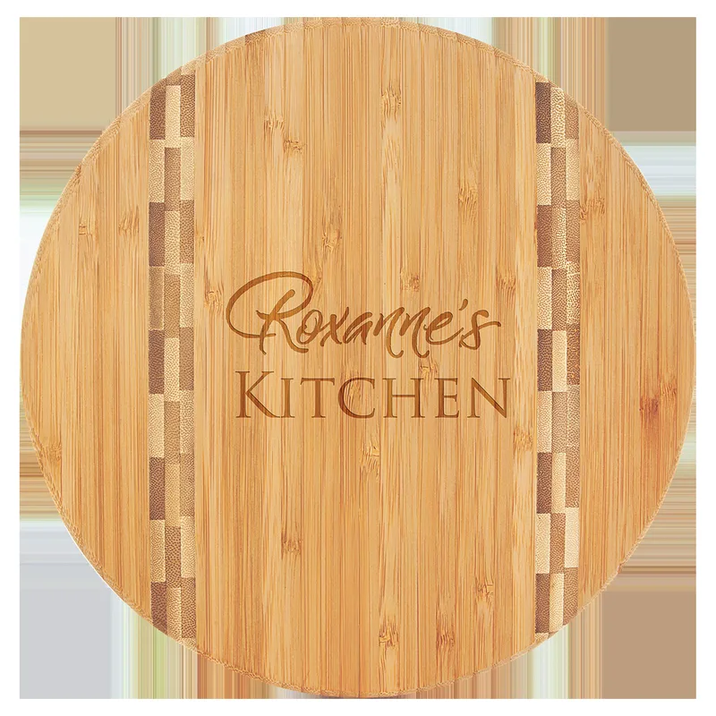 Round Bamboo Butcher Cut Board 