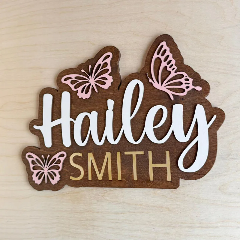 Butterfly Name Sign