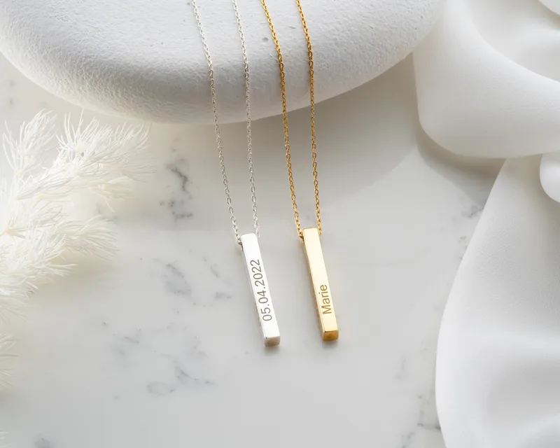3D Horizontal Bar Necklace