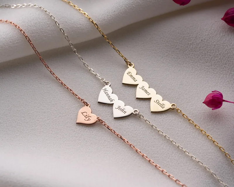 Personalized Name Heart Bracelet